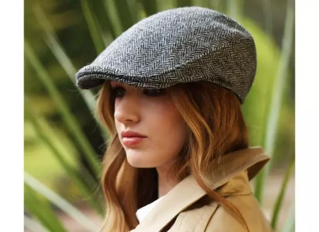 Unisex Irish Tweed Cap - 100% Wool, Classic Style - Image 2 | Lily's Pad Studio