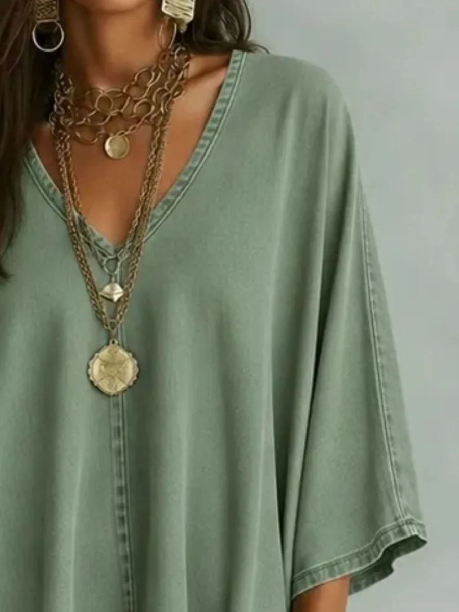 V-Neck Batwing Sleeve T-Shirt - Image 14 | Lily's Pad Studio