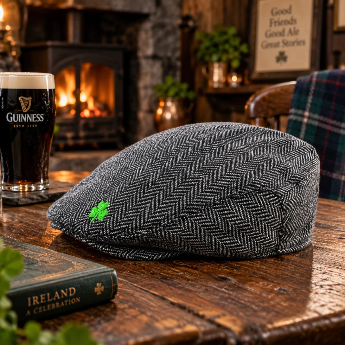 Valentia Island Classic Flat Cap - Head Wear | Lily's Pad Studio