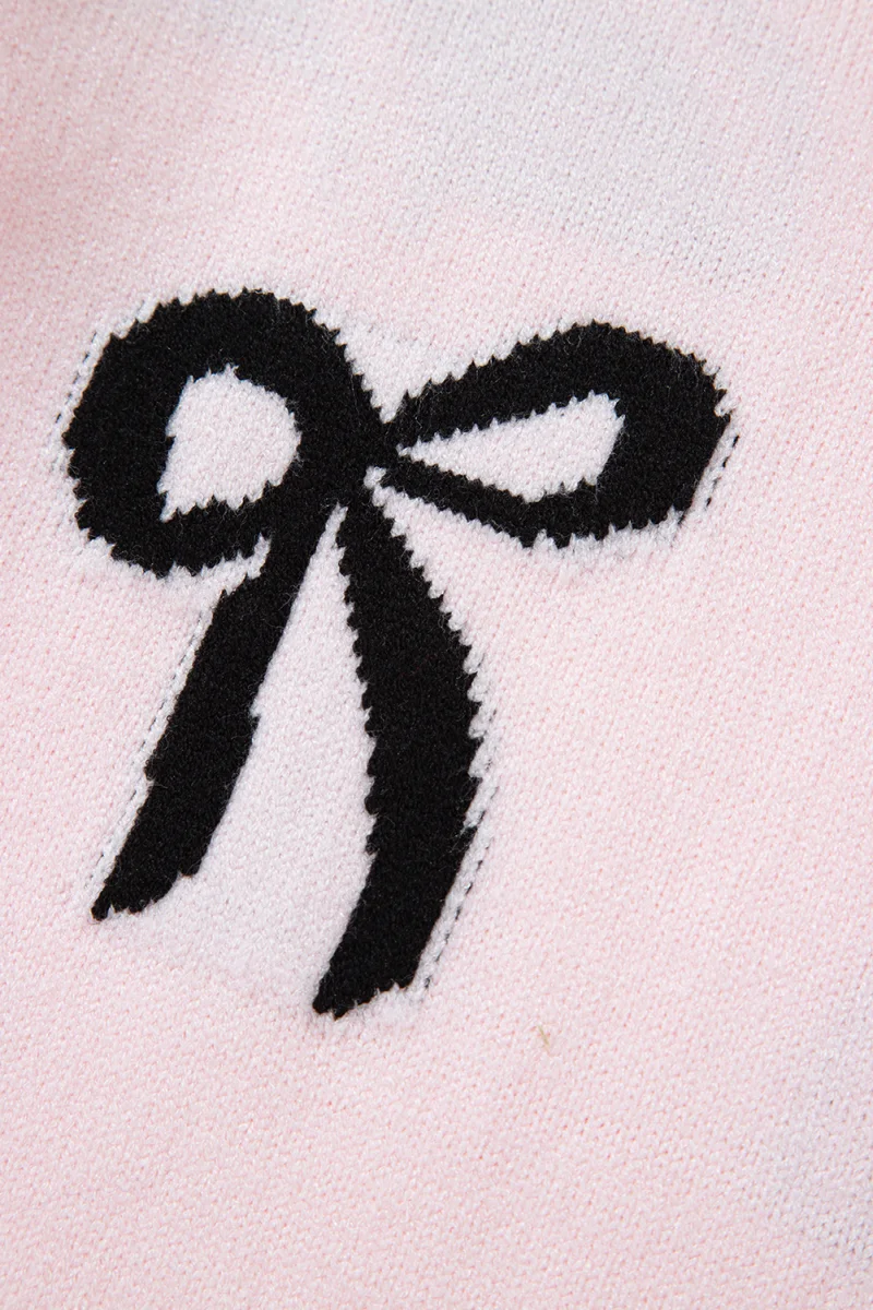 Valentine Bow Knit Sweater – Soft Loose Fit Knitted Pullover for Women - Image 15 | Lily's Pad Studio
