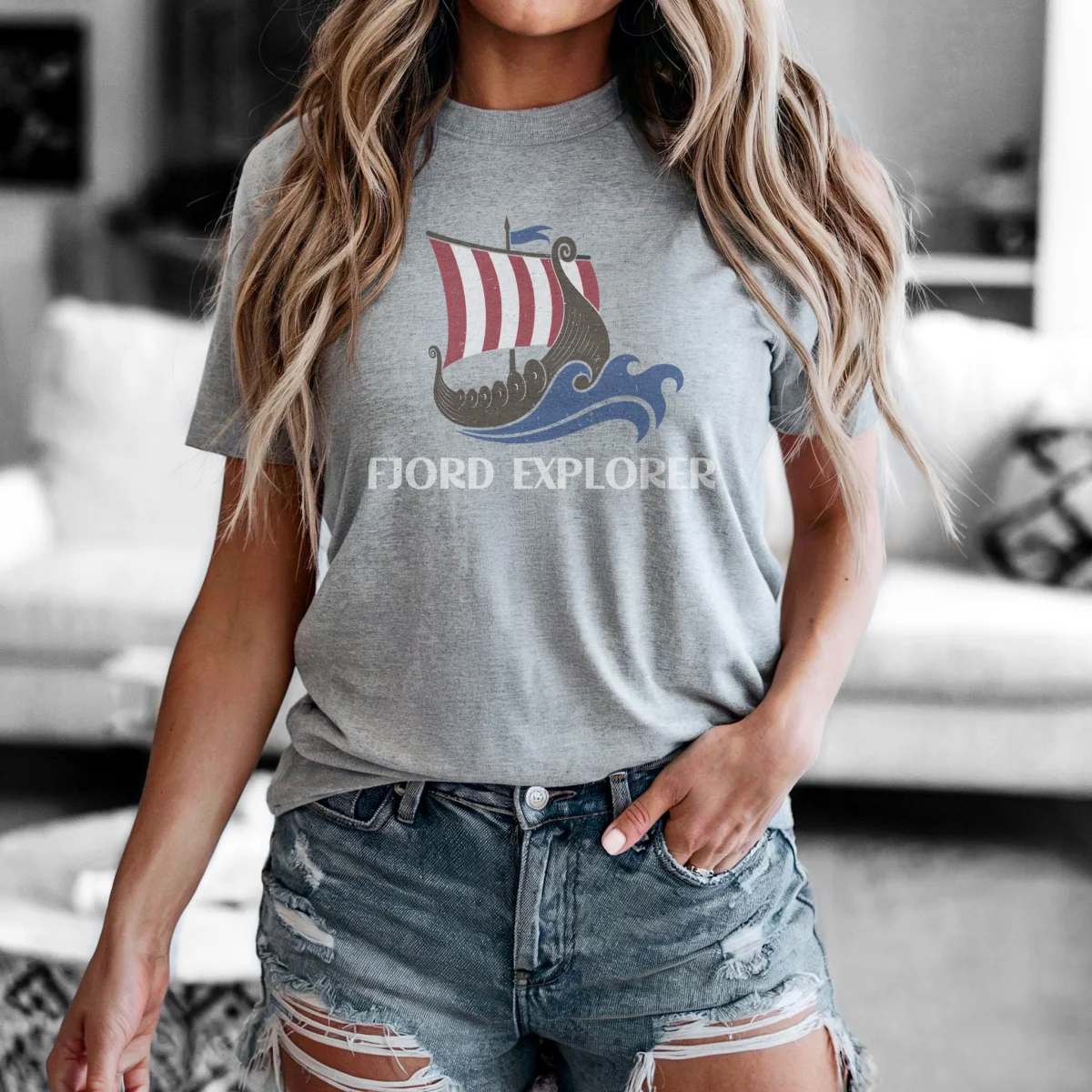Viking Ship Tee, Norse Mythology T-Shirt, Unisex Graphic Shirt, Vikings Lover Gift, Funny Short Sleeve Top - T-Shirts | Lily's Pad Studio