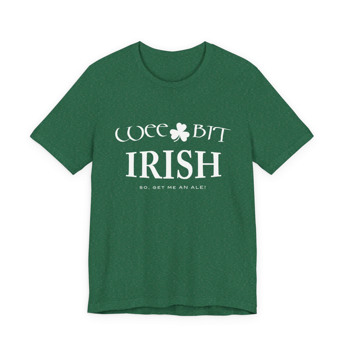 Wee Bit Irish St. Patrick’s Day Tee – Shamrock Clover Graphic Unisex T-Shirt - Image 6 | Lily's Pad Studio
