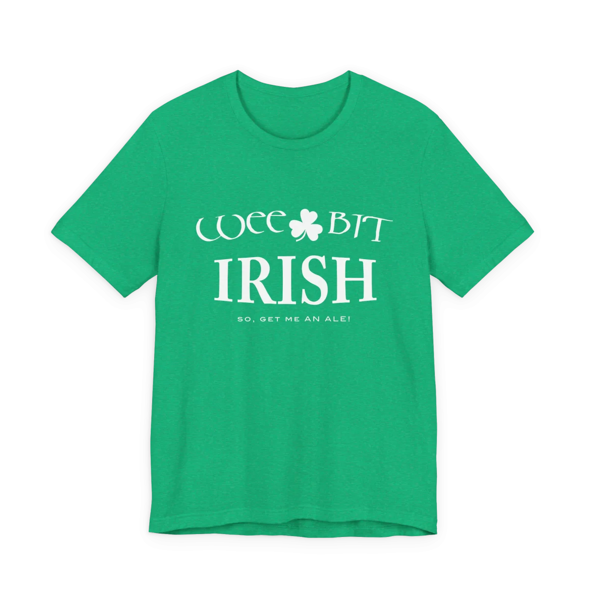 Wee Bit Irish St. Patrick’s Day Tee – Shamrock Clover Graphic Unisex T-Shirt - Image 7 | Lily's Pad Studio