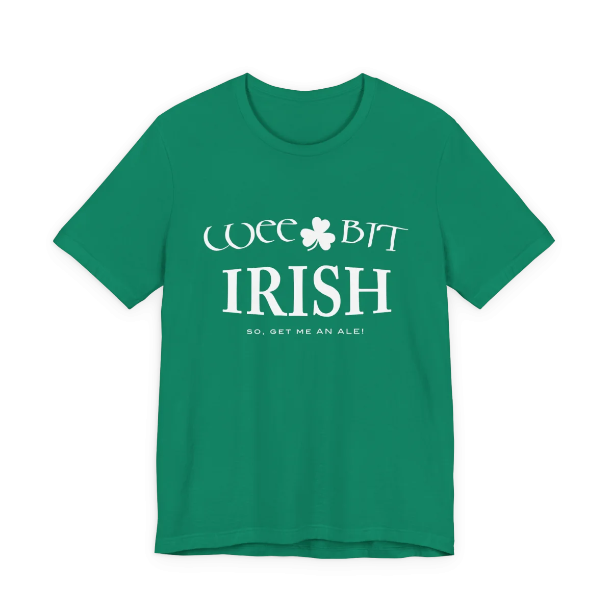 Wee Bit Irish St. Patrick’s Day Tee – Shamrock Clover Graphic Unisex T-Shirt - Image 8 | Lily's Pad Studio