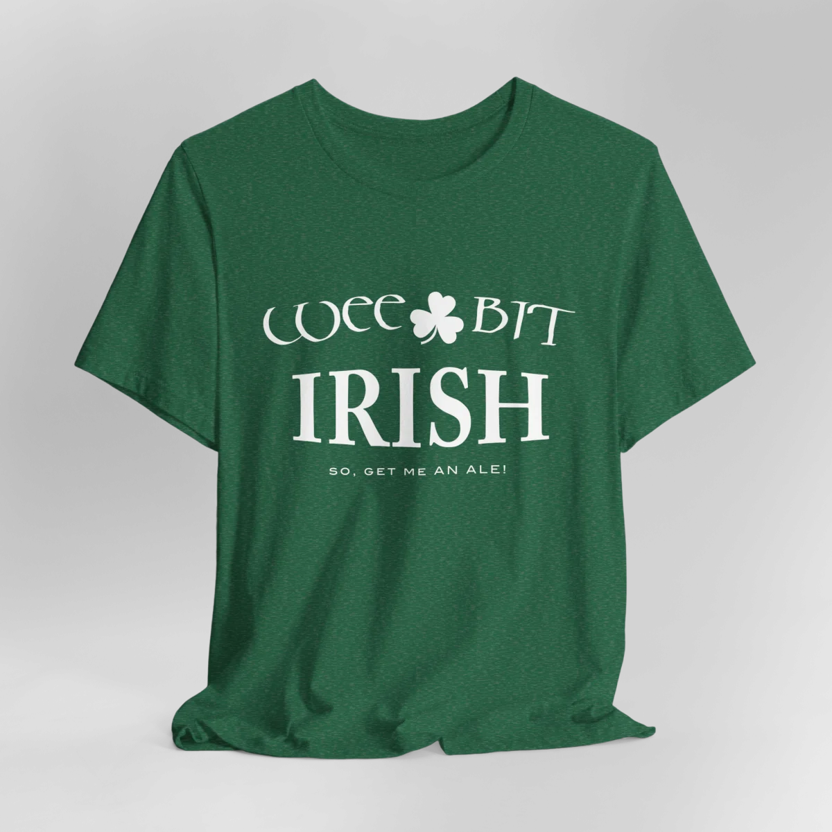 Wee Bit Irish St. Patrick’s Day Tee – Shamrock Clover Graphic Unisex T-Shirt - Image 3 | Lily's Pad Studio
