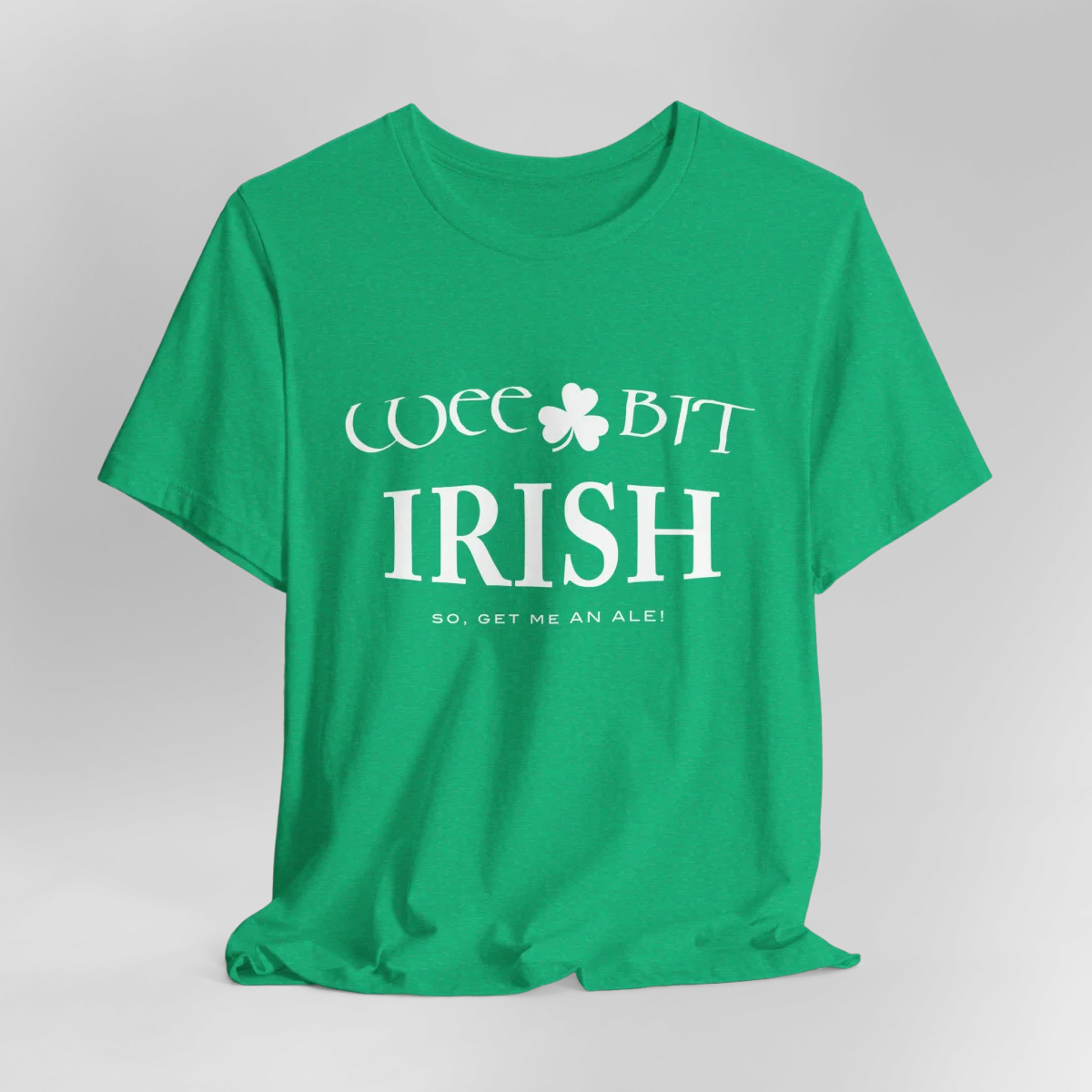Wee Bit Irish St. Patrick’s Day Tee – Shamrock Clover Graphic Unisex T-Shirt - Image 4 | Lily's Pad Studio