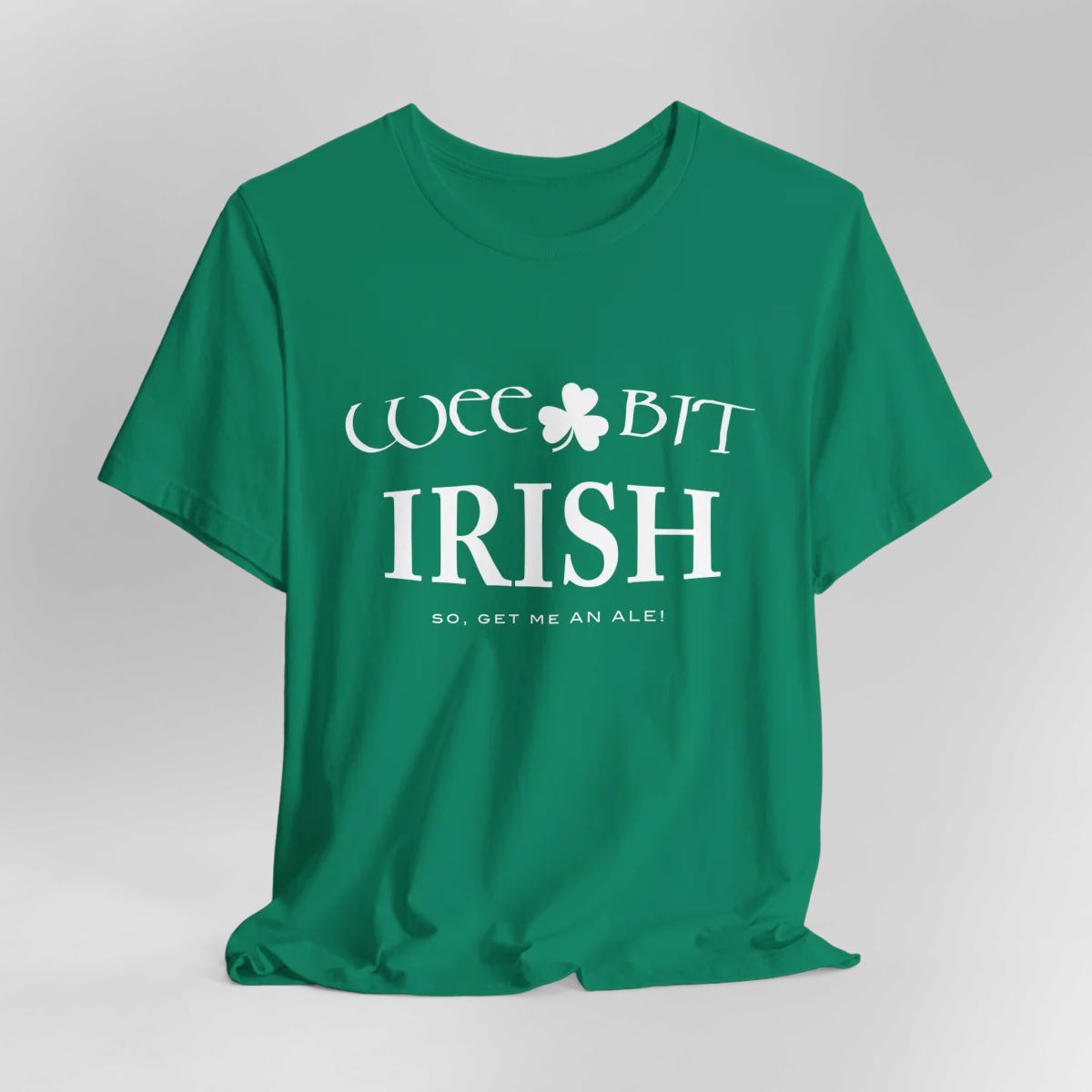 Wee Bit Irish St. Patrick’s Day Tee – Shamrock Clover Graphic Unisex T-Shirt - Image 5 | Lily's Pad Studio