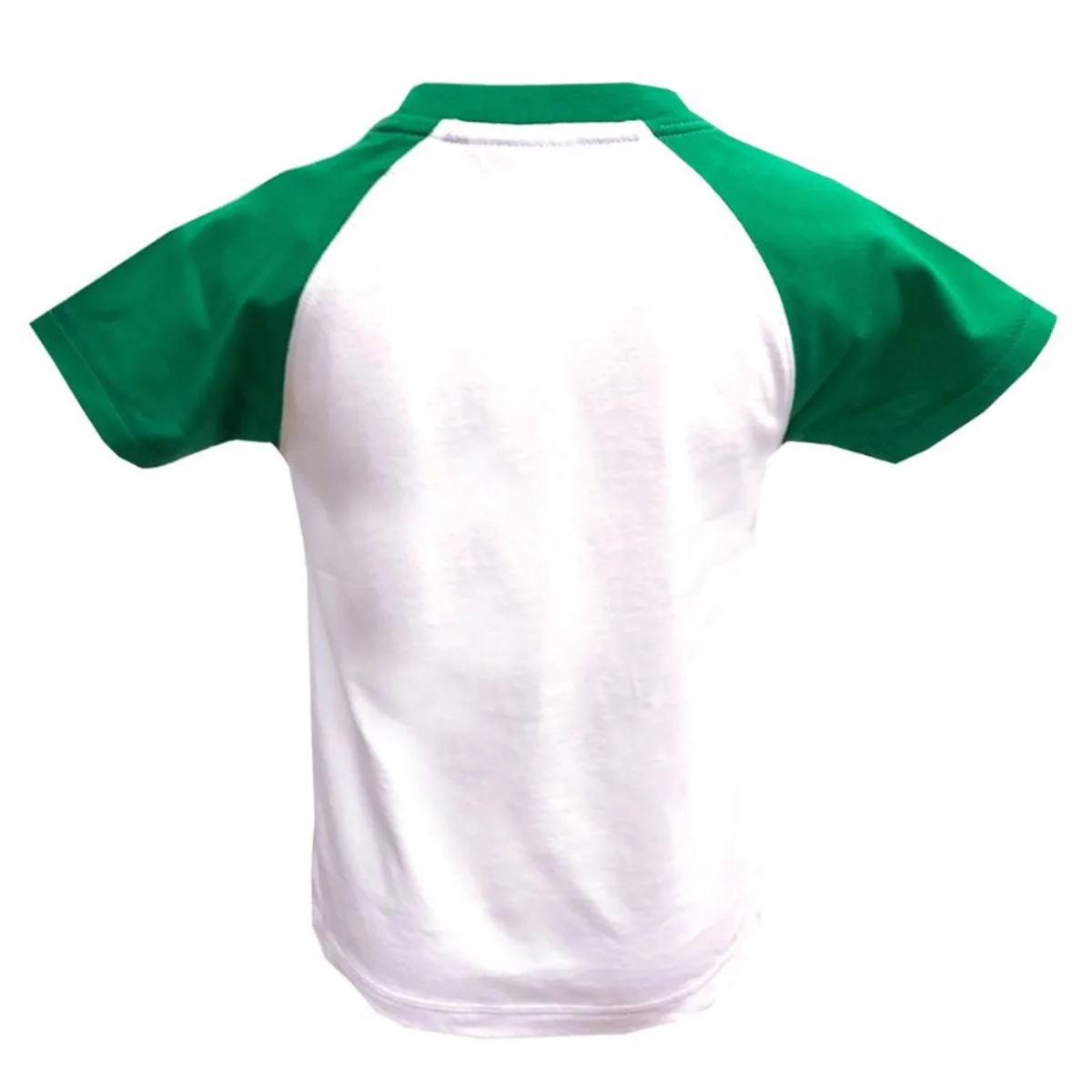 White/Green Raglan Ireland Shamrock Kids T-Shirt - Image 2 | Lily's Pad Studio