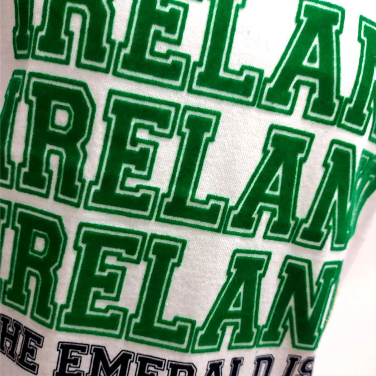 White/Green Raglan Ireland Shamrock Kids T-Shirt - Image 4 | Lily's Pad Studio