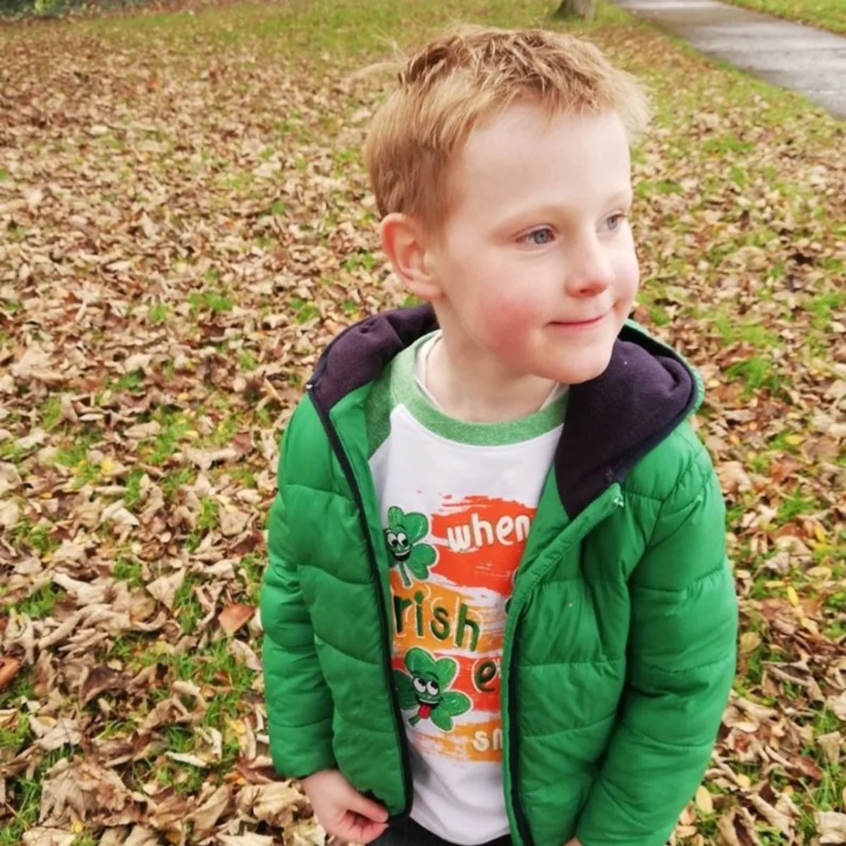 White & Green Shamrock Kids Raglan T-Shirt - Image 4 | Lily's Pad Studio