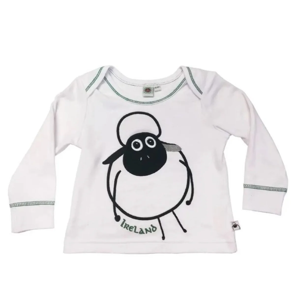 White Sheep Baby Long Sleeve T-Shirt - Image 1 | Lily's Pad Studio