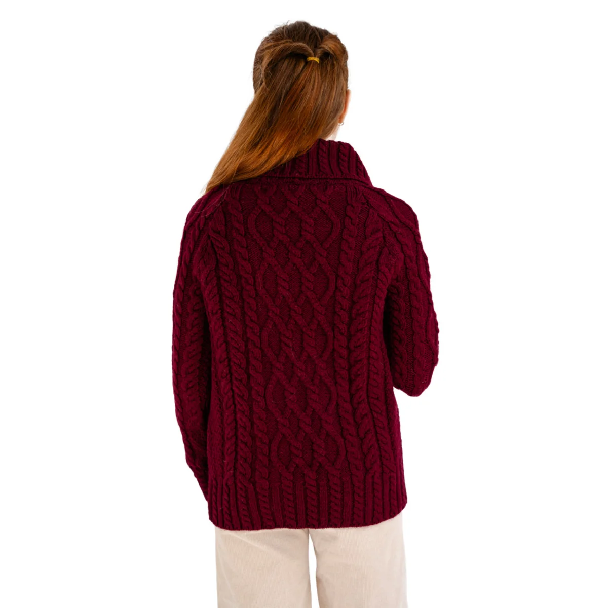 Women’s Merino Wool Zip-Neck Sweater – Classic Warm Wool Knit Pullover - Image 3 | Lily's Pad Studio