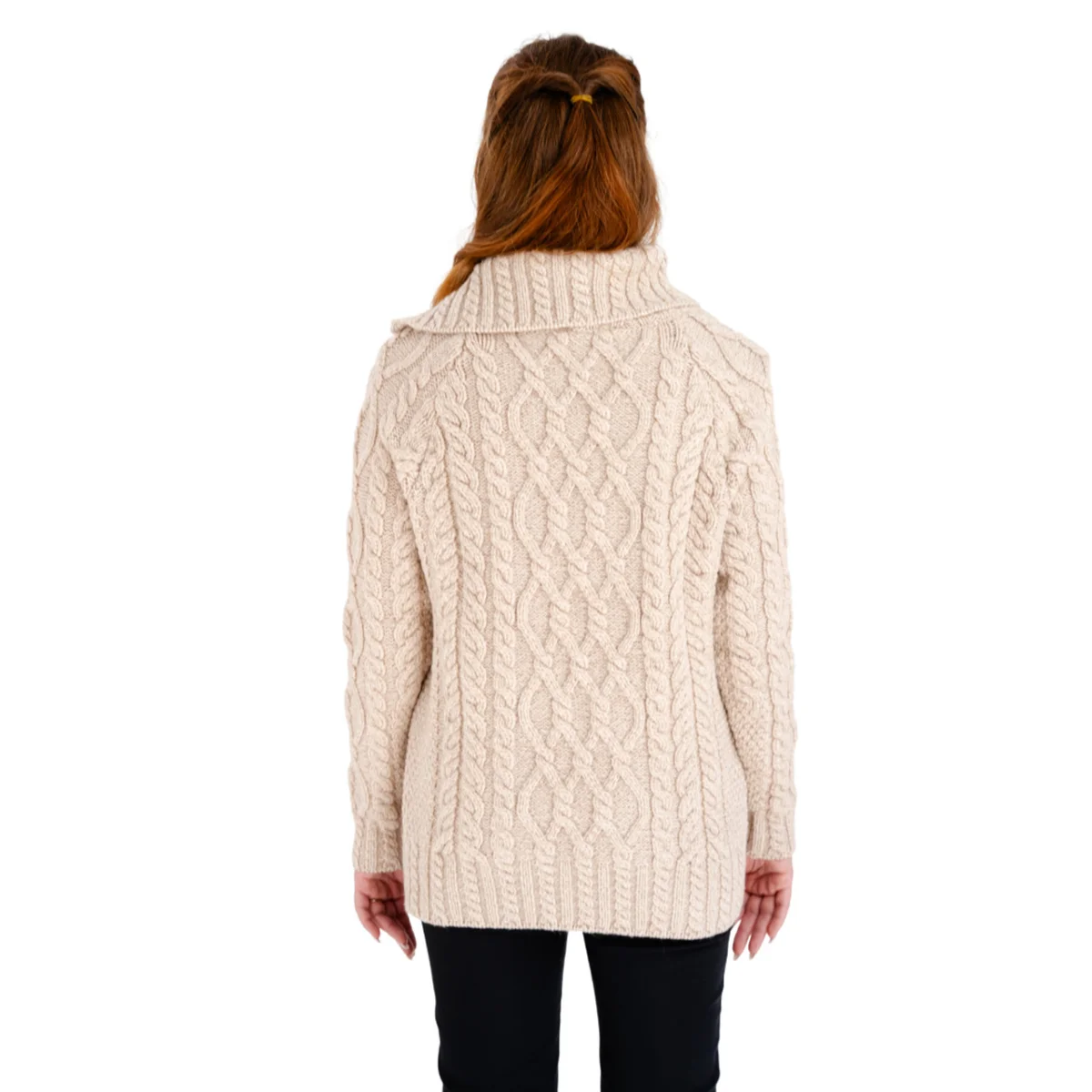 Women’s Merino Wool Zip-Neck Sweater – Classic Warm Wool Knit Pullover - Image 10 | Lily's Pad Studio